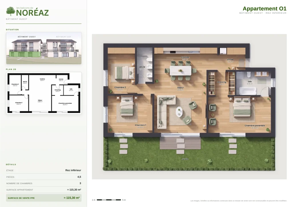 Plan de l’appartement O1